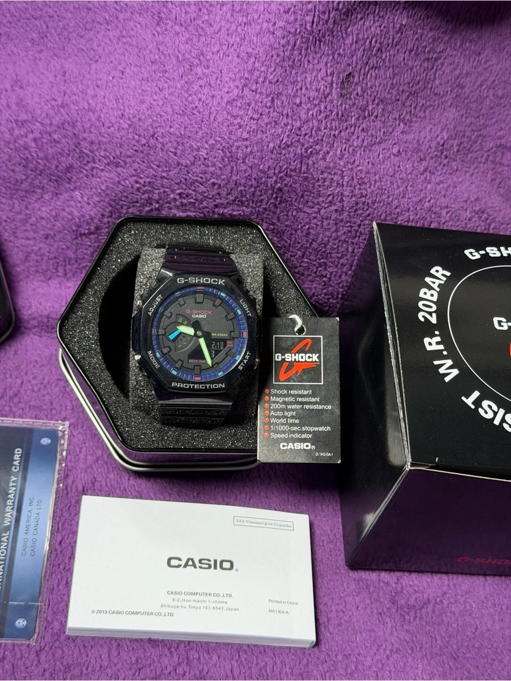 Casio G-SHOCK Black Watch with Blue Accents